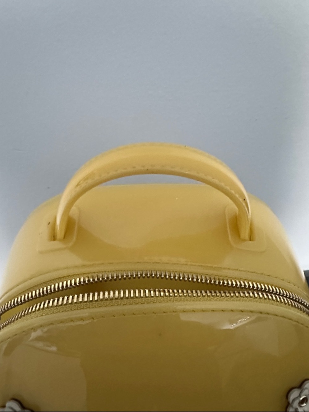 Furla Yellow Jelly Mini Backpack with Floral Studs - Picture 8 of 9